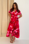 Girl In Mind Farrah Pink Floral Frill Detail Maxi Dress S18815